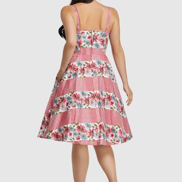 RARE L XL SHELLIE Vintage Repro PICNIC Dress by Retrospec’d Gingham AU16 US 12 - Picture 2 of 8